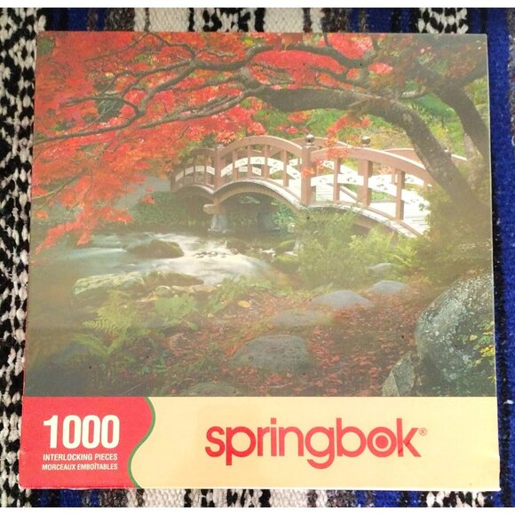 Springbok 1000 Piece Jigsaw Puzzle Nature's Delights 'Hatley Park' Sealed Bridge - Picture 1 of 2